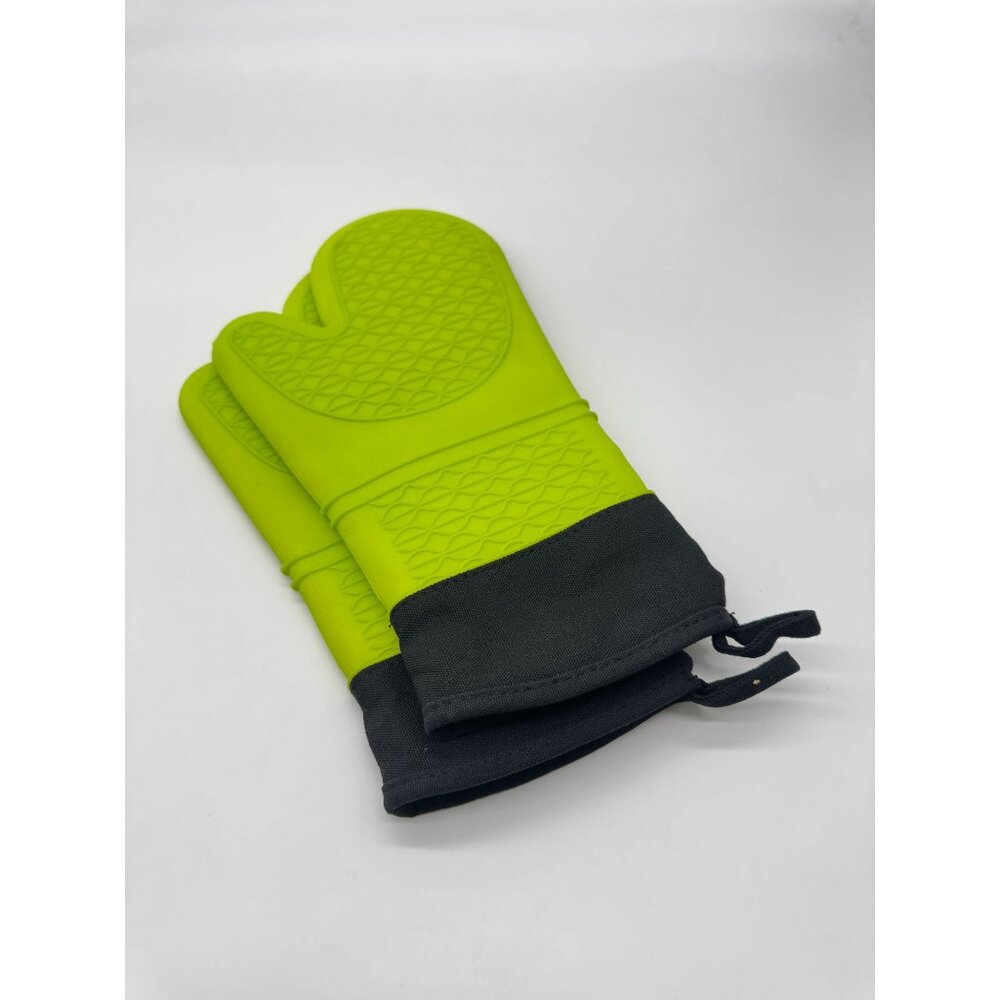 Silicone Oven Mitts Heat Resistant Silicone Oven Gloves with Soft Inner Lining